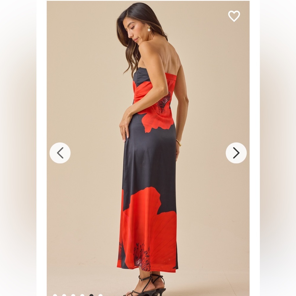 New with tags Altar’d State Alanna Floral Satin Maxi Dress - Picture 5 of 6